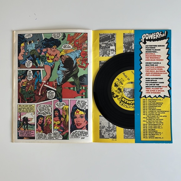 Wonder Woman, Peter Pan/Power Records. Book & Record Set 1978 PR35 EUC - Picture 4 of 7